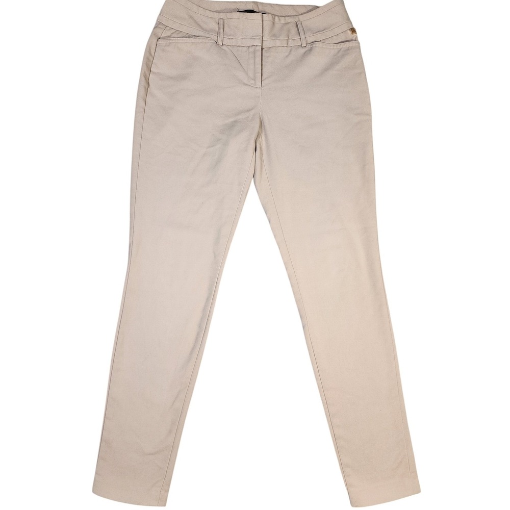 Ivanka Trump Dress Pants Womens 6 Beige Excellent Slim Leg Business Casual